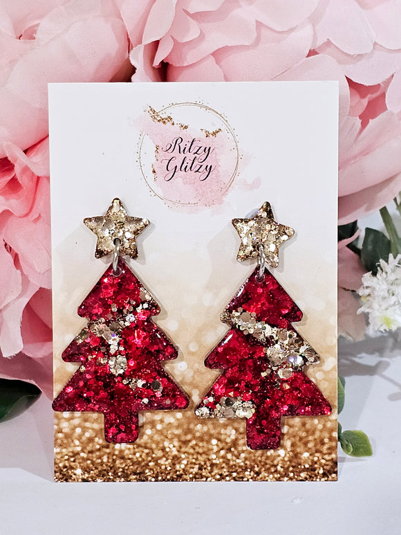 Christmas Trees | Red and gold